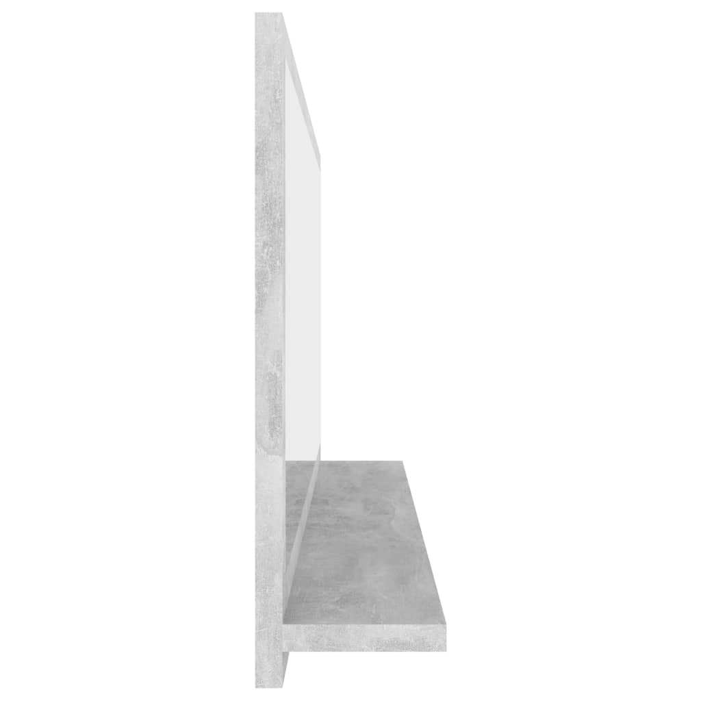 vidaXL Dulap de baie cu oglindă, gri beton, 90 x 10,5 x 37 cm, PAL vidaXL Dulap de baie cu oglindă, gri beton, 90 x 10,5 x 37 cm, PAL