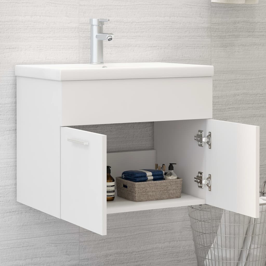 vidaXL Dulap pentru chiuvetă, alb, 60x38,5x46 cm, PAL vidaXL Dulap pentru chiuvetă, alb, 60x38,5x46 cm, PAL