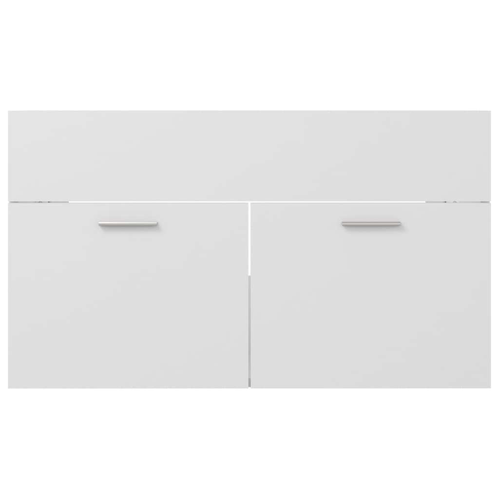 vidaXL Dulap de chiuvetă, alb, 80x38,5x46 cm, lemn prelucrat vidaXL Dulap de chiuvetă, alb, 80x38,5x46 cm, lemn prelucrat