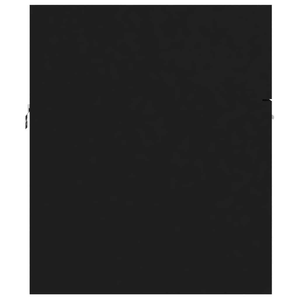 vidaXL Dulap de chiuvetă, negru, 80x38,5x46 cm, PAL
