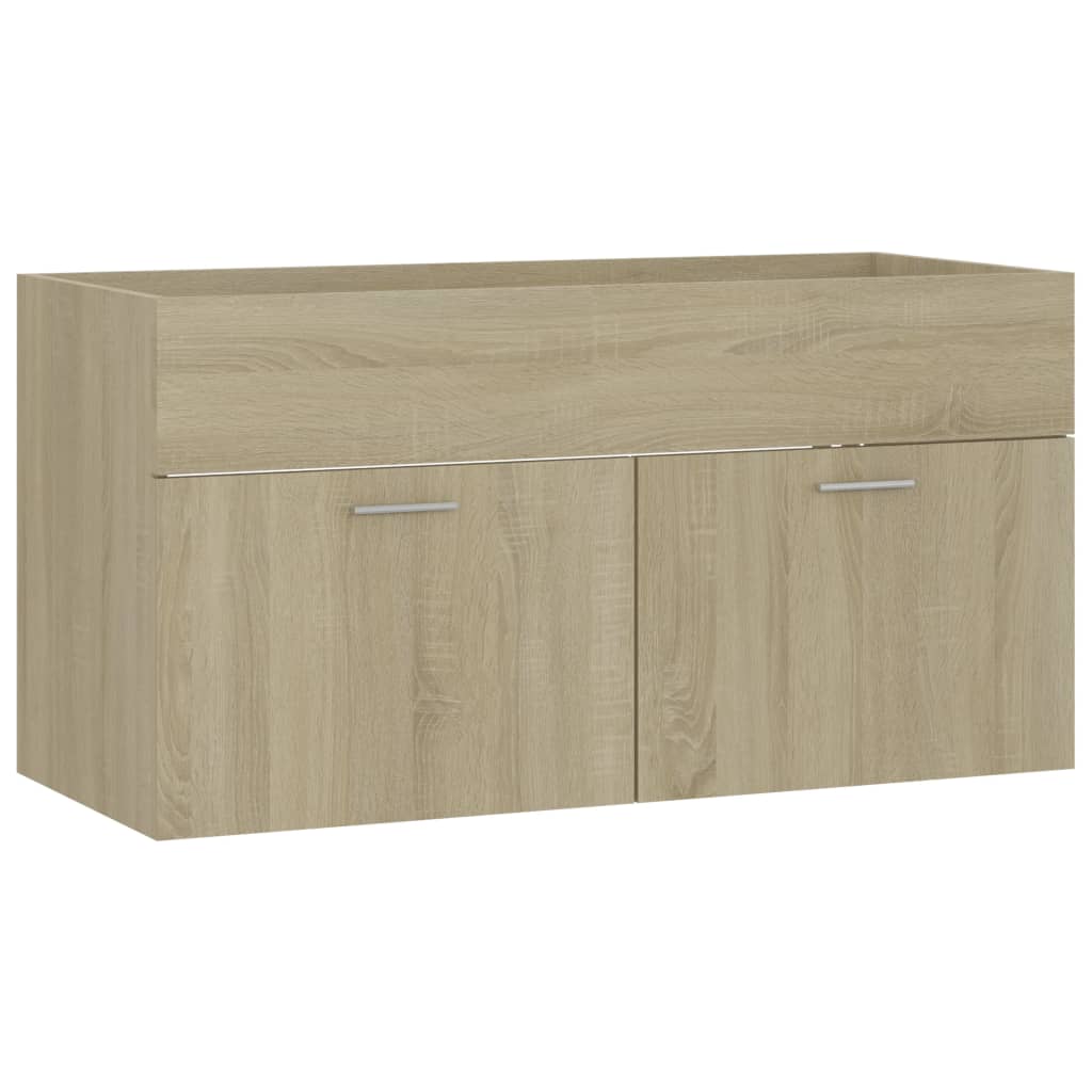vidaXL Dulap de chiuvetă, stejar Sonoma, 90x38,5x46 cm, PAL vidaXL Dulap de chiuvetă, stejar Sonoma, 90x38,5x46 cm, PAL