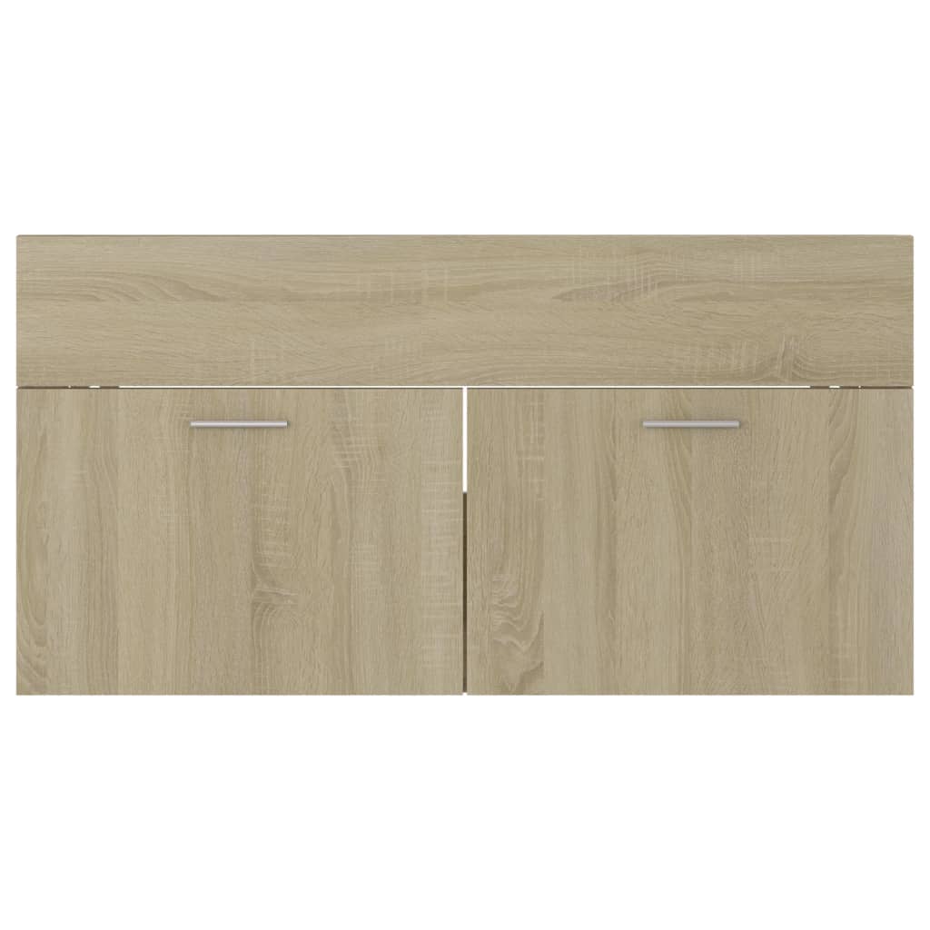 vidaXL Dulap de chiuvetă, stejar Sonoma, 90x38,5x46 cm, PAL vidaXL Dulap de chiuvetă, stejar Sonoma, 90x38,5x46 cm, PAL
