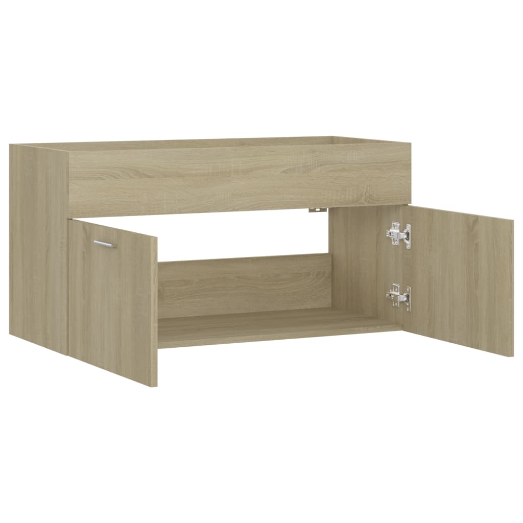 vidaXL Dulap de chiuvetă, stejar Sonoma, 90x38,5x46 cm, PAL vidaXL Dulap de chiuvetă, stejar Sonoma, 90x38,5x46 cm, PAL