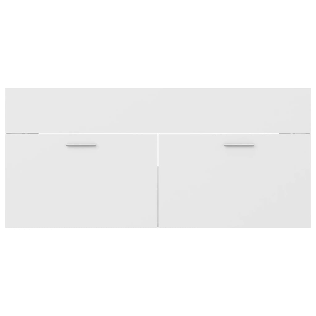 vidaXL Dulap pentru chiuvetă, alb, 100x38,5x46 cm, PAL vidaXL Dulap pentru chiuvetă, alb, 100x38,5x46 cm, PAL