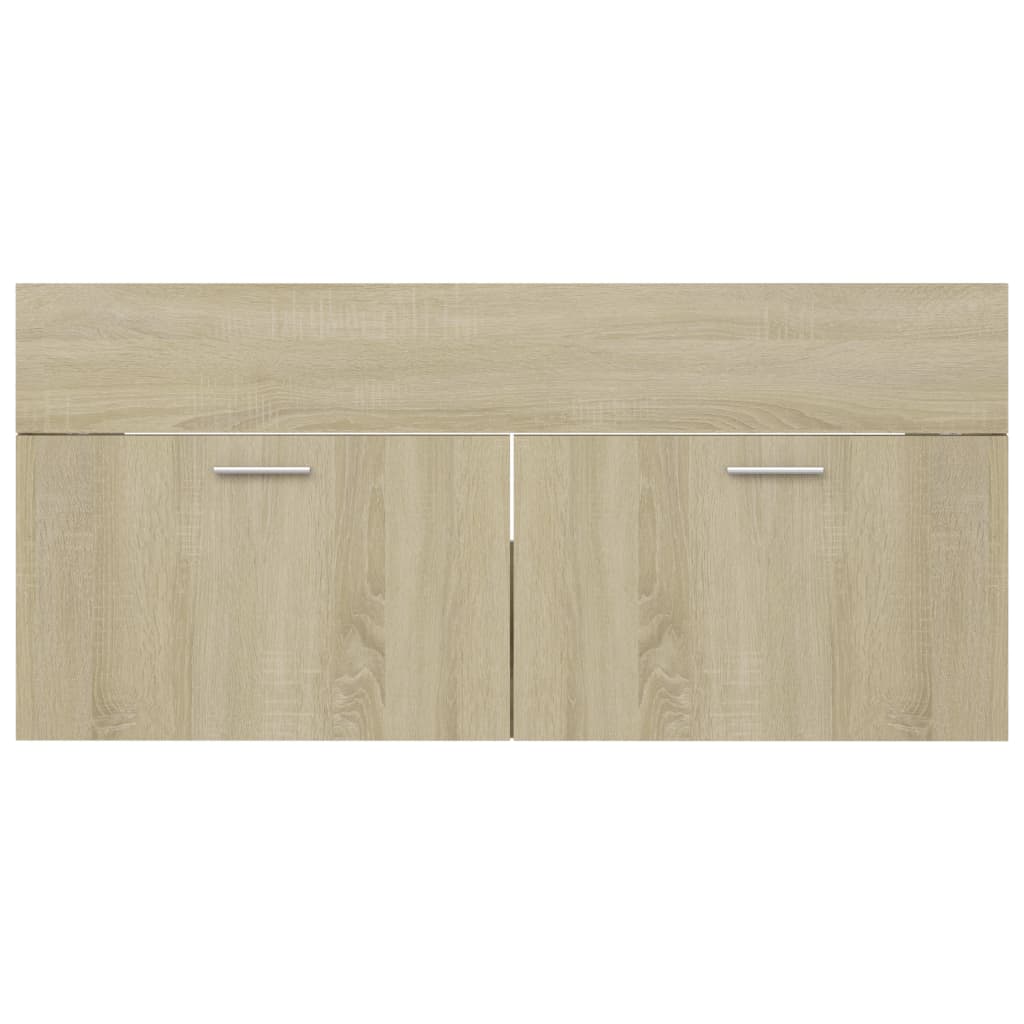 vidaXL Dulap de chiuvetă, stejar Sonoma, 100x38,5x46cm, lemn prelucrat vidaXL Dulap de chiuvetă, stejar Sonoma, 100x38,5x46cm, lemn prelucrat