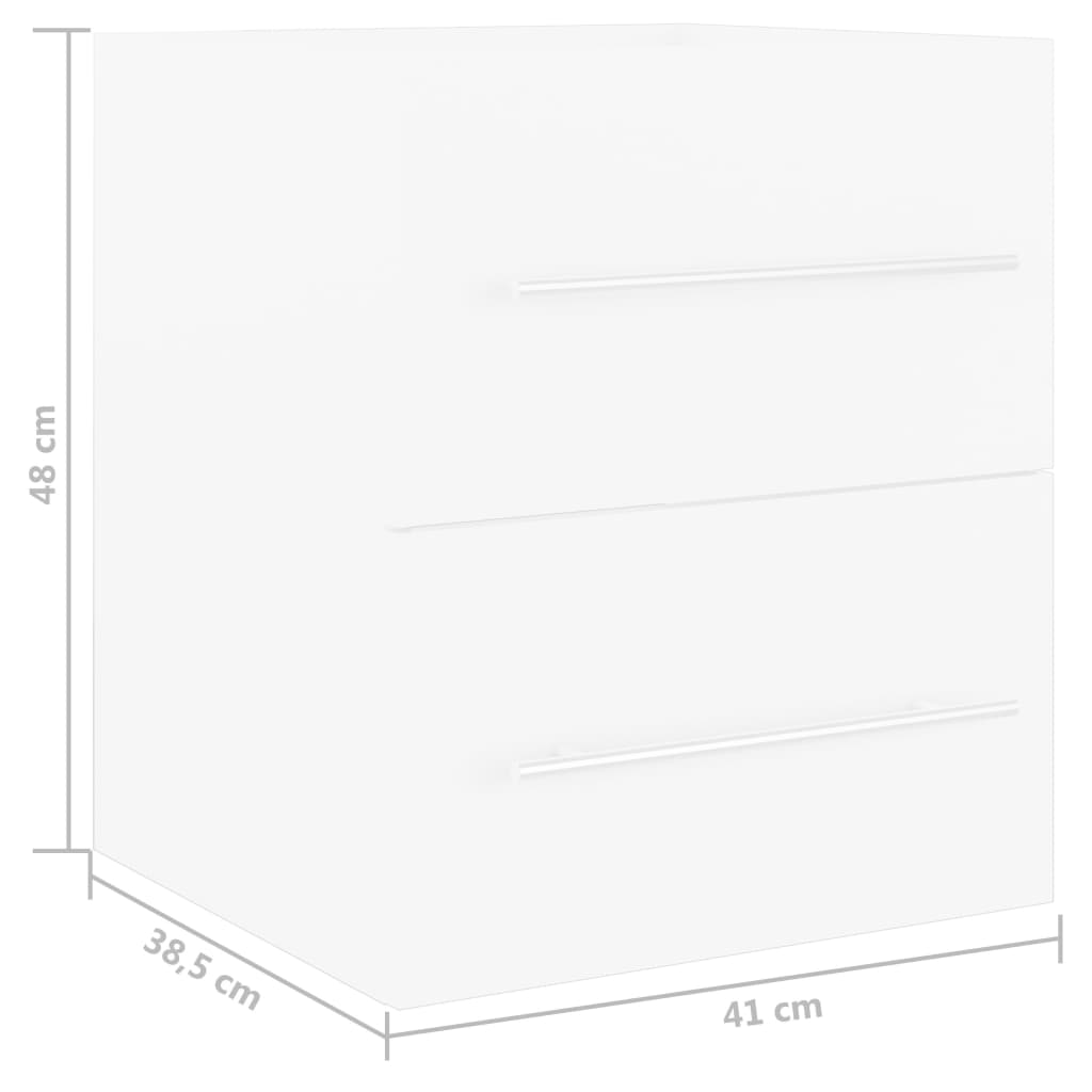 vidaXL Dulap pentru chiuvetă, alb, 41x38,5x48 cm, PAL vidaXL Dulap pentru chiuvetă, alb, 41x38,5x48 cm, PAL