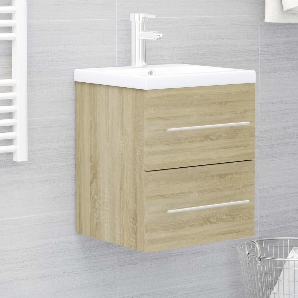 vidaXL Dulap de chiuvetă, stejar Sonoma, 41x38,5x48 cm, PAL vidaXL Dulap de chiuvetă, stejar Sonoma, 41x38,5x48 cm, PAL