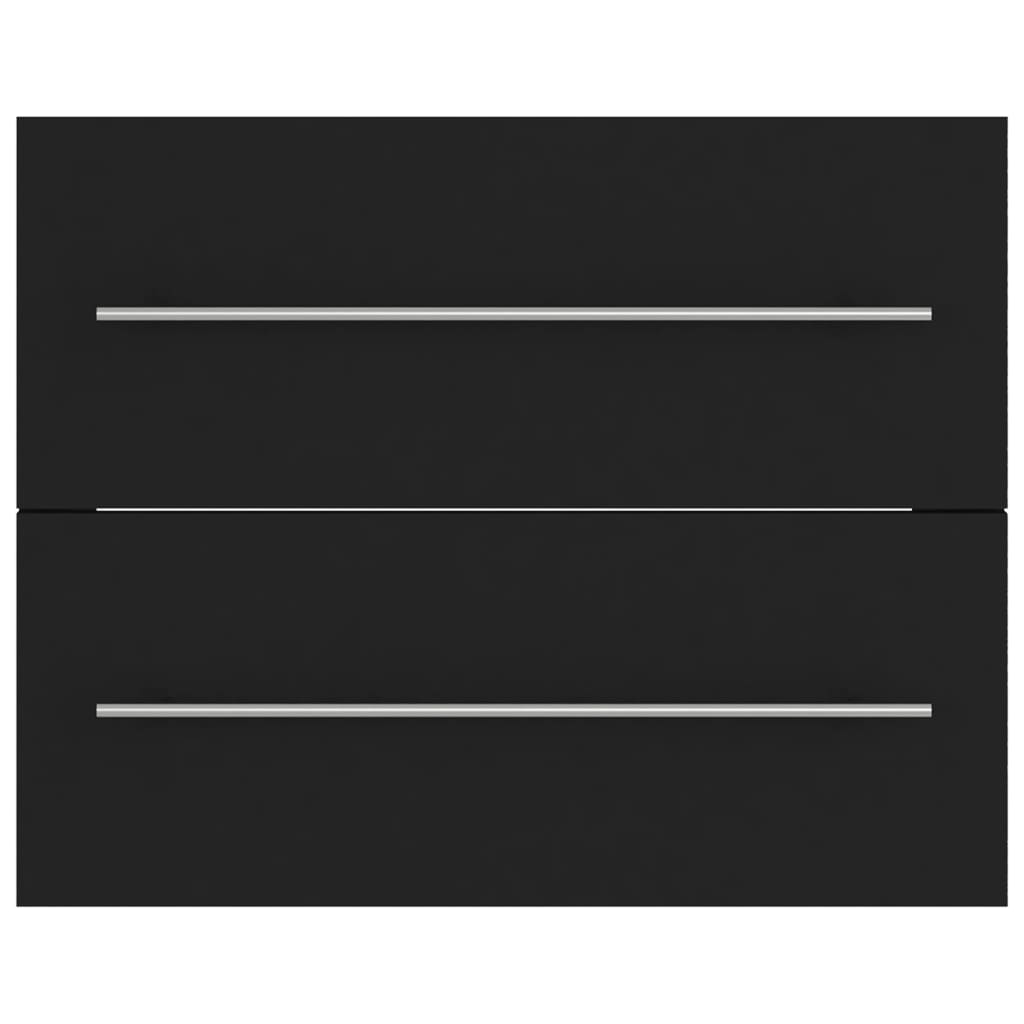 vidaXL Dulap de chiuvetă, negru, 60x38,5x48 cm, PAL