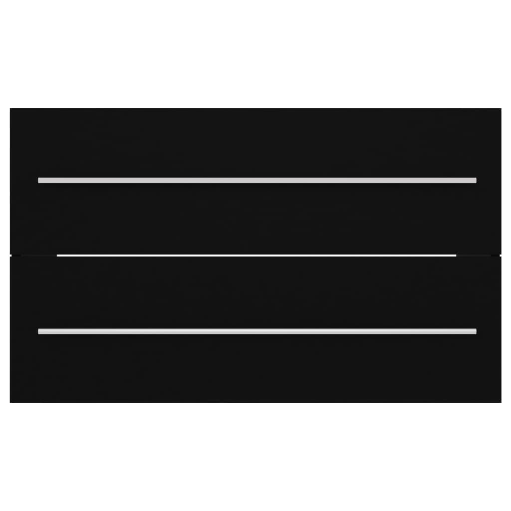 vidaXL Dulap de chiuvetă, negru, 80x38,5x48 cm, PAL