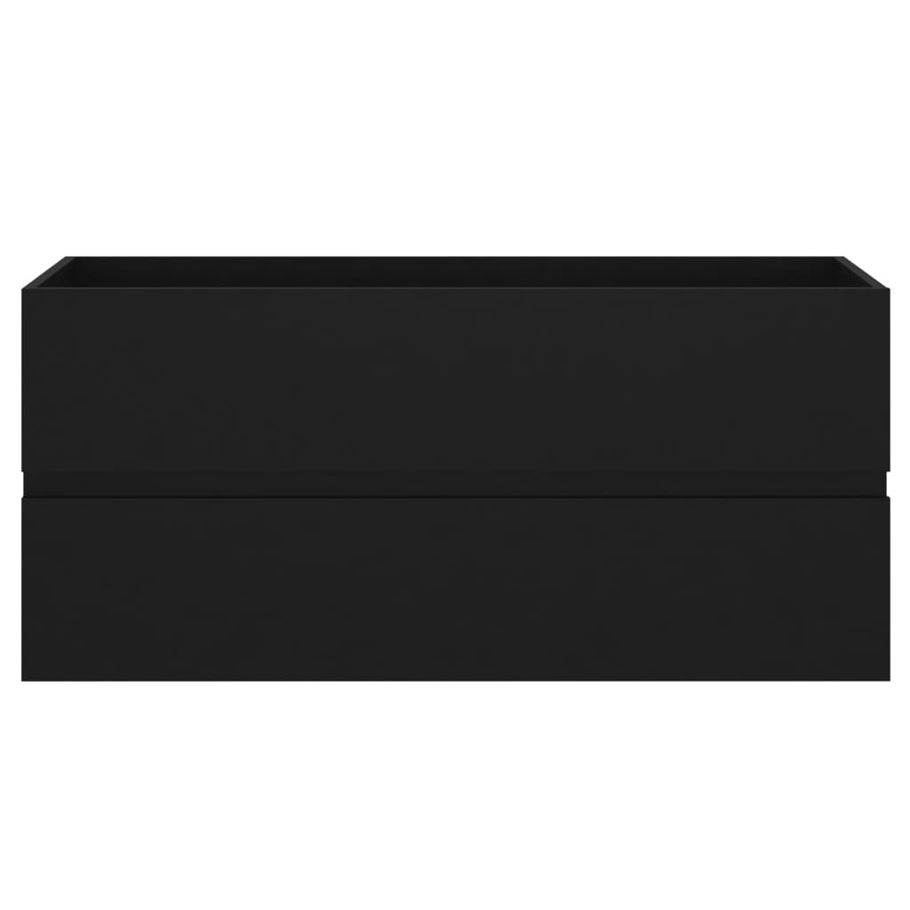 vidaXL Dulap chiuvetă, negru, 100x38,5x45 cm, lemn prelucrat vidaXL Dulap chiuvetă, negru, 100x38,5x45 cm, lemn prelucrat