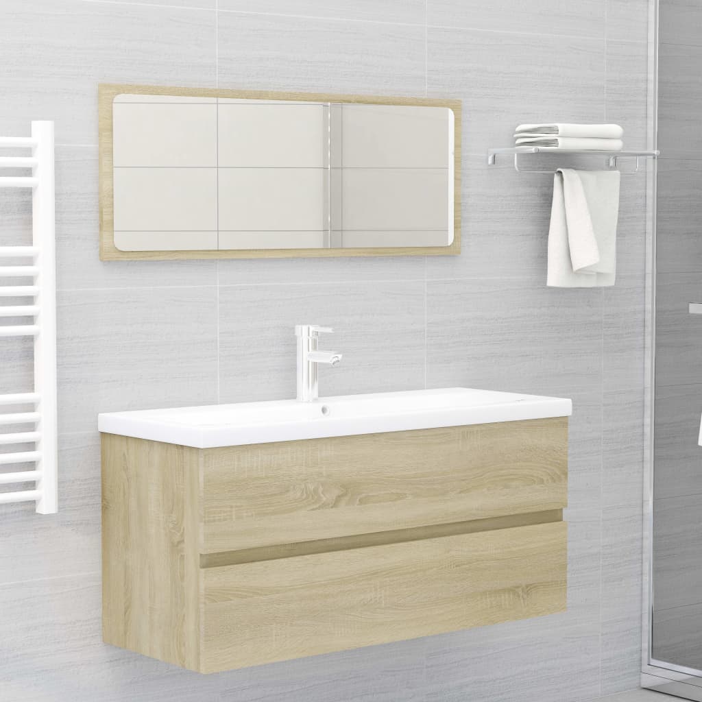vidaXL Dulap de chiuvetă, stejar sonoma, 100x38,5x45 cm, PAL vidaXL Dulap de chiuvetă, stejar sonoma, 100x38,5x45 cm, PAL