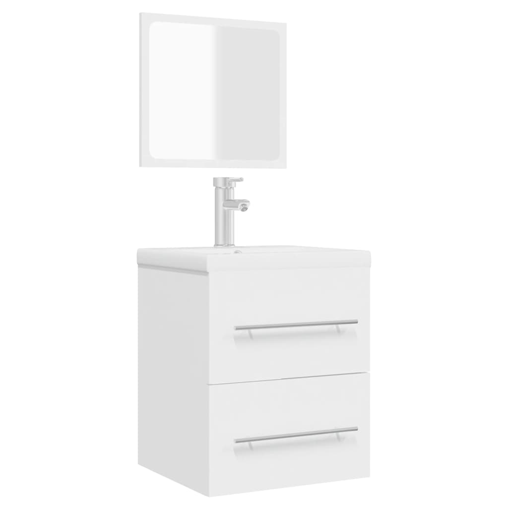 vidaXL Dulap de baie cu oglindă, alb, 41x38,5x48 cm vidaXL Dulap de baie cu oglindă, alb, 41x38,5x48 cm