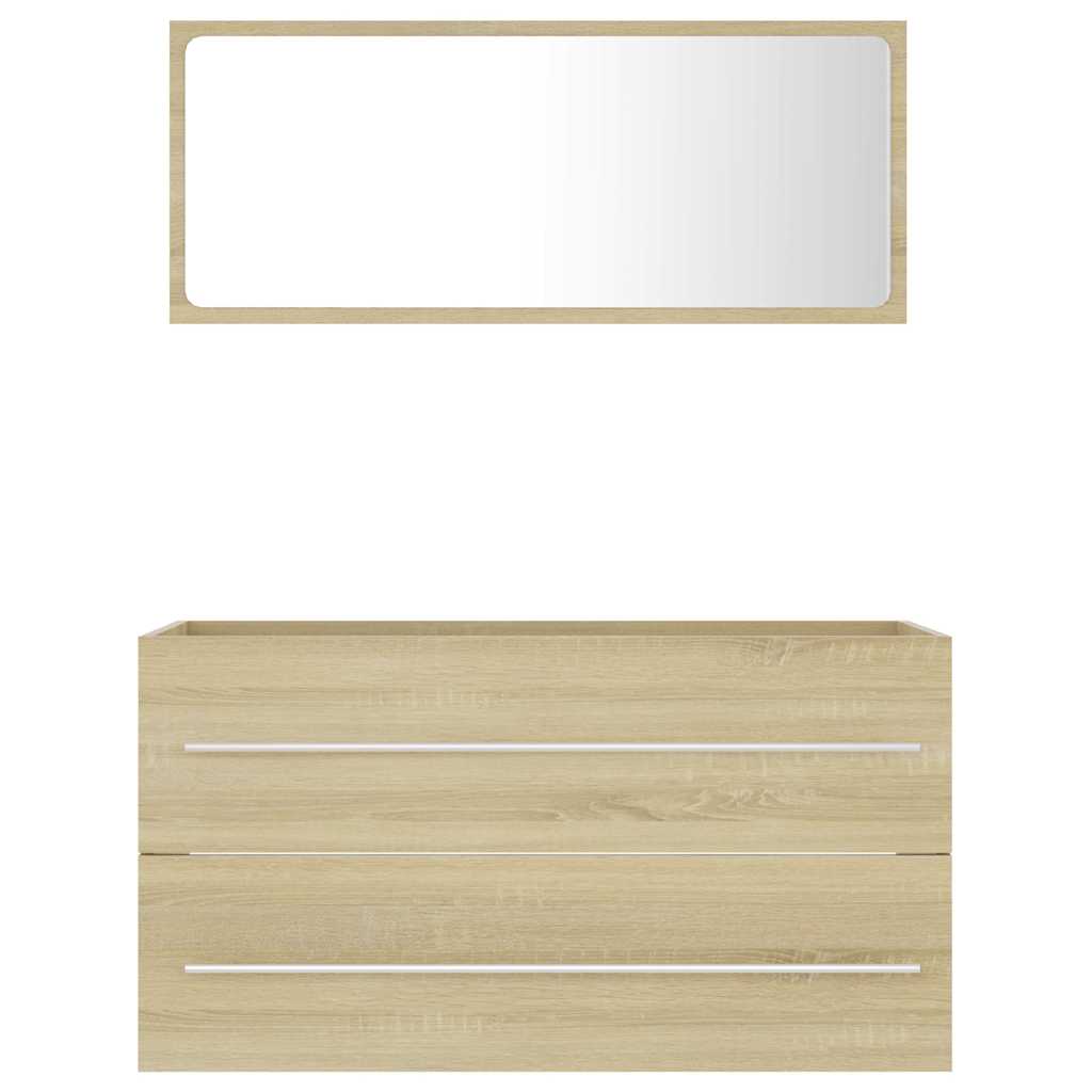 vidaXL Set mobilier baie, 2 piese, stejar Sonoma, PAL vidaXL Set mobilier baie, 2 piese, stejar Sonoma, PAL
