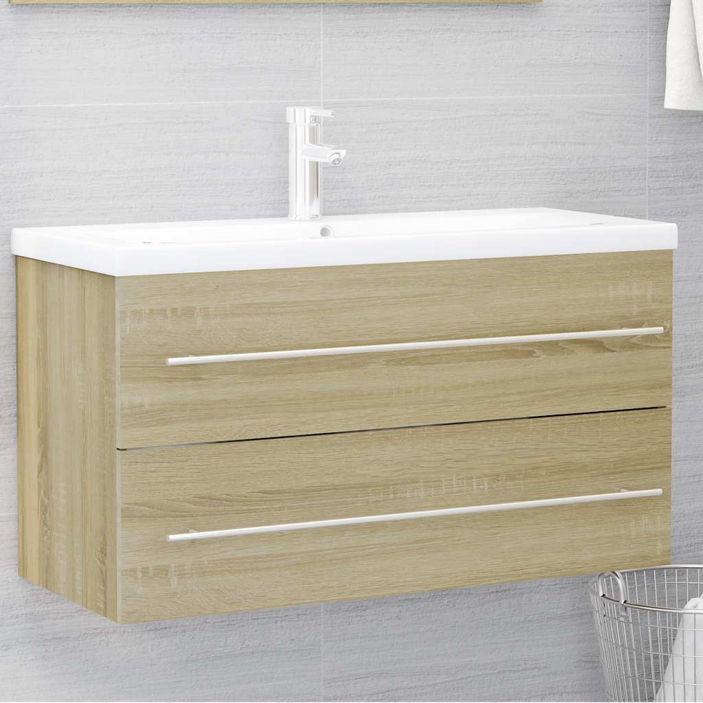 vidaXL Set mobilier baie, 2 piese, stejar Sonoma, PAL vidaXL Set mobilier baie, 2 piese, stejar Sonoma, PAL