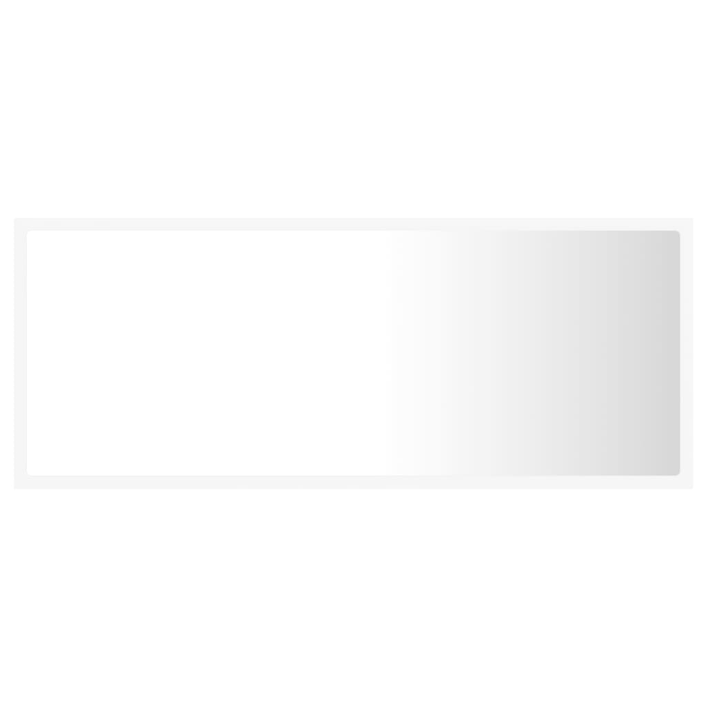 vidaXL Oglindă de baie cu LED, alb, 100x8,5x37 cm, acril