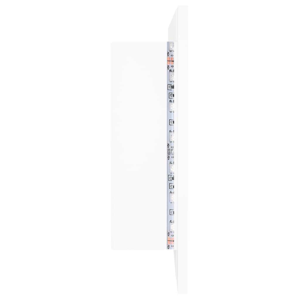 vidaXL Dulap de baie cu oglindă și LED, alb, 100x12x45 cm, acril vidaXL Dulap de baie cu oglindă și LED, alb, 100x12x45 cm, acril