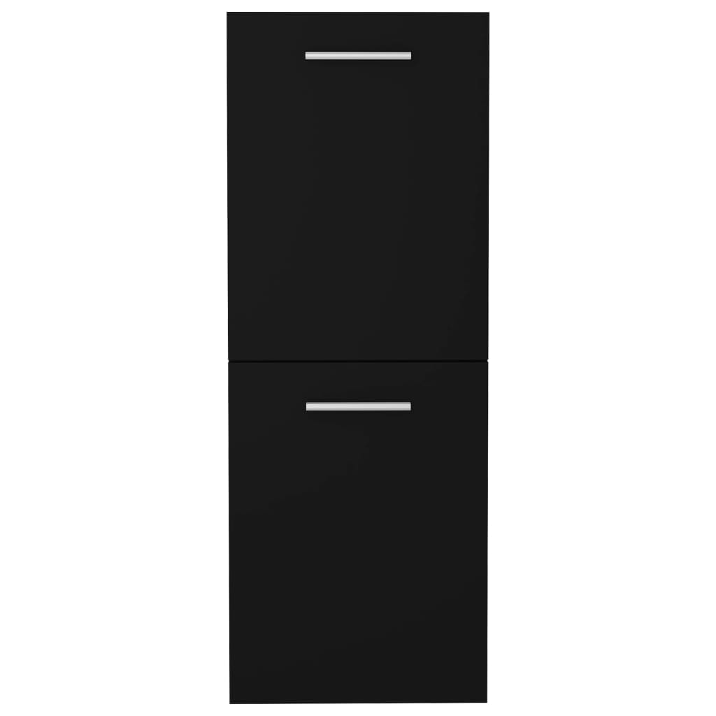 vidaXL Dulap de baie, negru, 30 x 30 x 80 cm, PAL