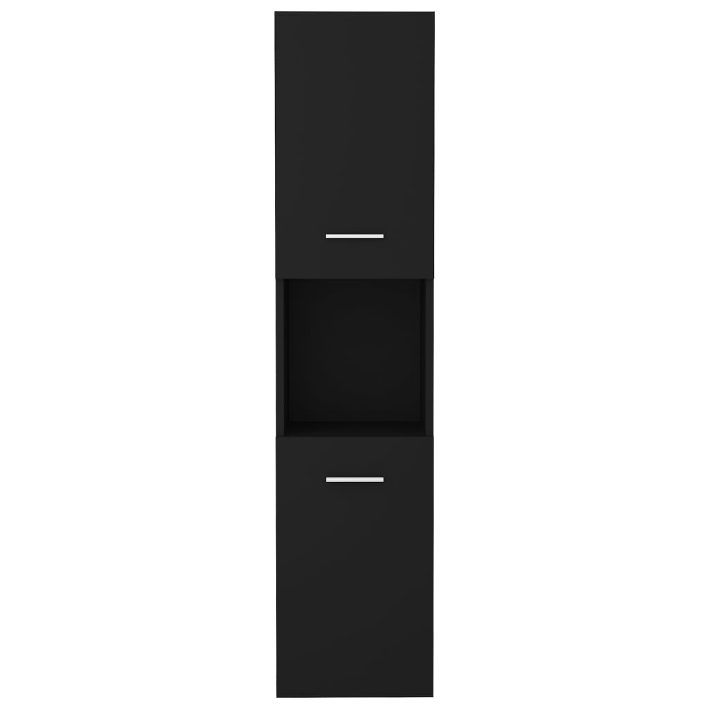 vidaXL Dulap de baie, negru, 30x30x130 cm, lemn prelucrat vidaXL Dulap de baie, negru, 30x30x130 cm, lemn prelucrat
