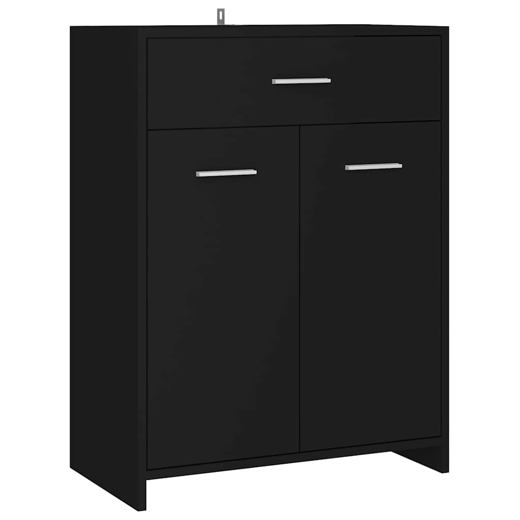 vidaXL Dulap de baie, negru, 60 x 33 x 80 cm, PAL