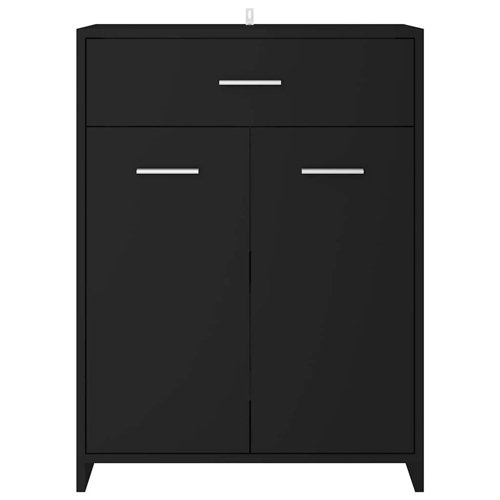 vidaXL Dulap de baie, negru, 60 x 33 x 80 cm, PAL