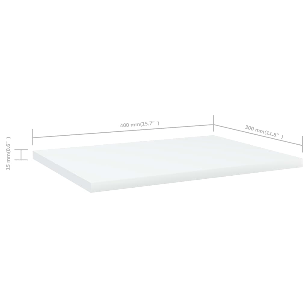 vidaXL Plăci bibliotecă, 4 buc., alb, 40 x 30 x 1,5 cm, PAL vidaXL Plăci bibliotecă, 4 buc., alb, 40 x 30 x 1,5 cm, PAL
