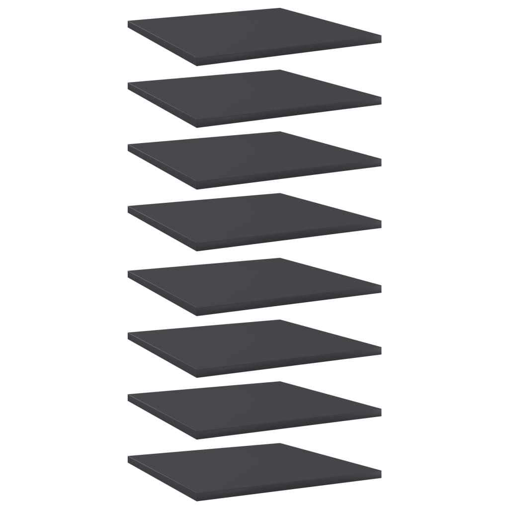 vidaXL Plăci bibliotecă, 8 buc., gri, 40 x 40 x 1,5 cm, PAL vidaXL Plăci bibliotecă, 8 buc., gri, 40 x 40 x 1,5 cm, PAL