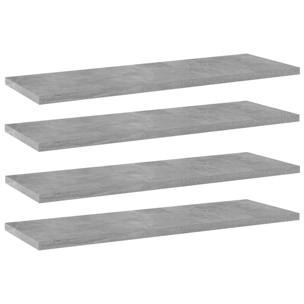 vidaXL Plăci bibliotecă, 4 buc., gri beton, 60 x 20 x 1,5 cm, PAL vidaXL Plăci bibliotecă, 4 buc., gri beton, 60 x 20 x 1,5 cm, PAL