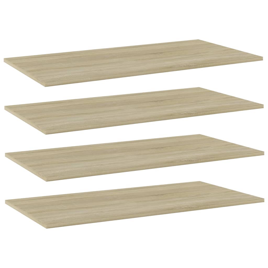 vidaXL Plăci bibliotecă, stejar sonoma, 4 buc, 80 x 20 x 1,5 cm, PAL vidaXL Plăci bibliotecă, stejar sonoma, 4 buc, 80 x 20 x 1,5 cm, PAL