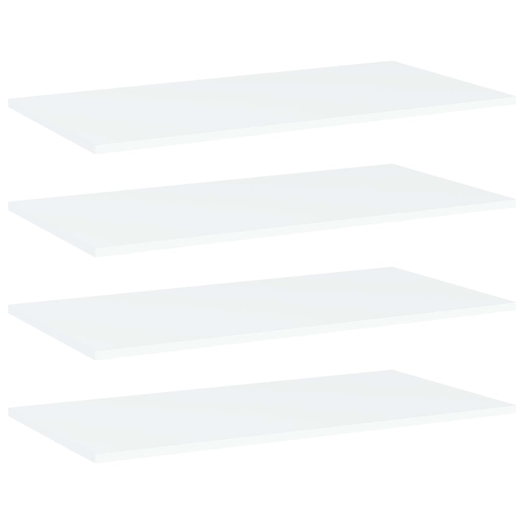 vidaXL Plăci bibliotecă, 4 buc., alb, 80 x 40 x 1,5 cm, PAL vidaXL Plăci bibliotecă, 4 buc., alb, 80 x 40 x 1,5 cm, PAL