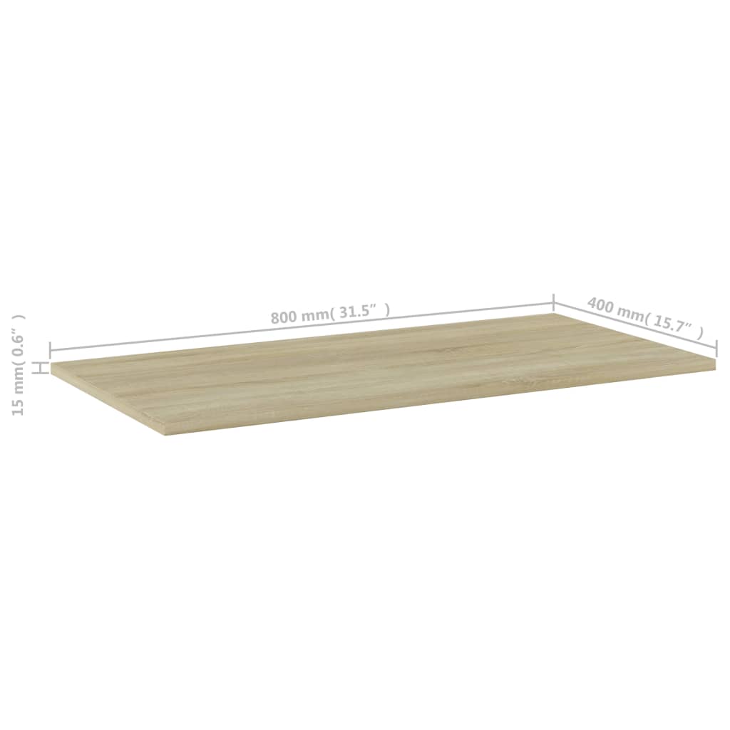 vidaXL Plăci bibliotecă, 4 buc, stejar sonoma, 80 x 40 x 1,5 cm, PAL vidaXL Plăci bibliotecă, 4 buc, stejar sonoma, 80 x 40 x 1,5 cm, PAL