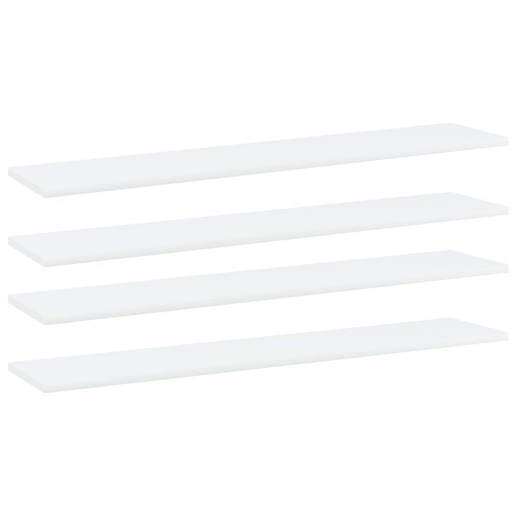 vidaXL Plăci bibliotecă, 4 buc., alb, 100 x 20 x 1,5 cm, PAL