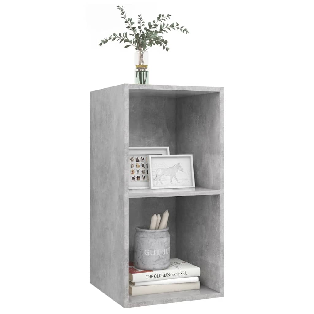 vidaXL Dulap TV montat pe perete, gri beton, 37x37x72 cm, PAL