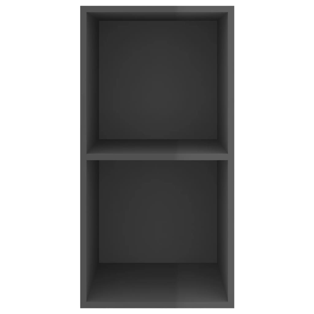 vidaXL Dulap TV montat pe perete, gri extralucios, 37x37x72 cm, PAL