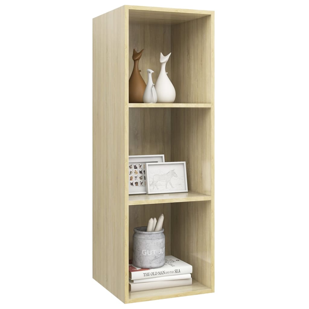 vidaXL Dulap TV montat pe perete, stejar Sonoma, 37x37x107 cm, PAL