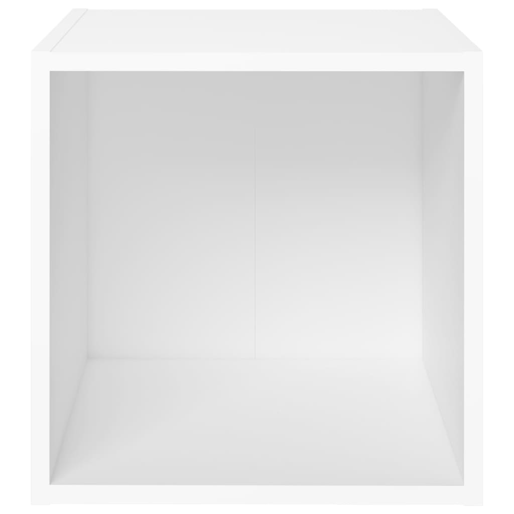vidaXL Comode TV, 2 buc., alb, 37x35x37 cm, PAL