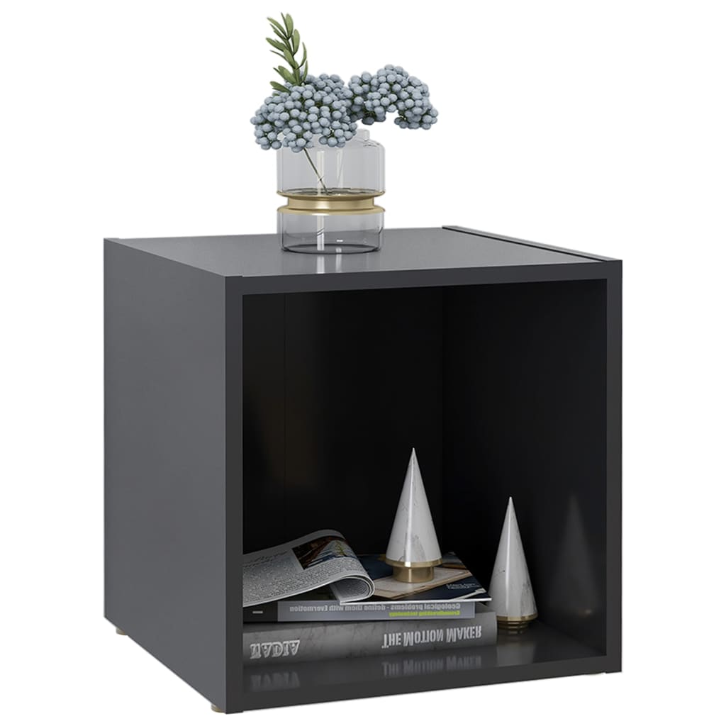 vidaXL Comode TV, 2 buc., gri, 37x35x37 cm, PAL