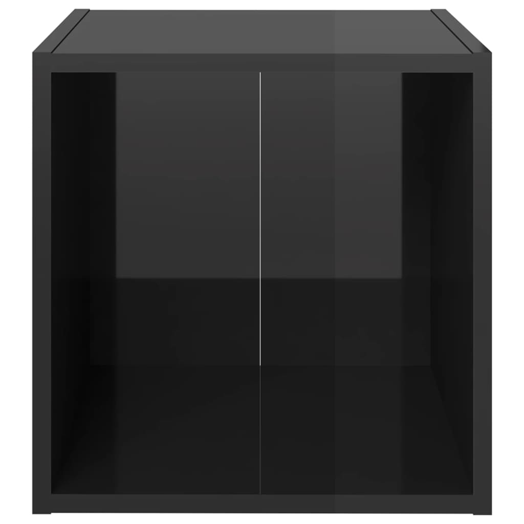 vidaXL Comode TV, 4 buc., negru extralucios, 37x35x37 cm, PAL