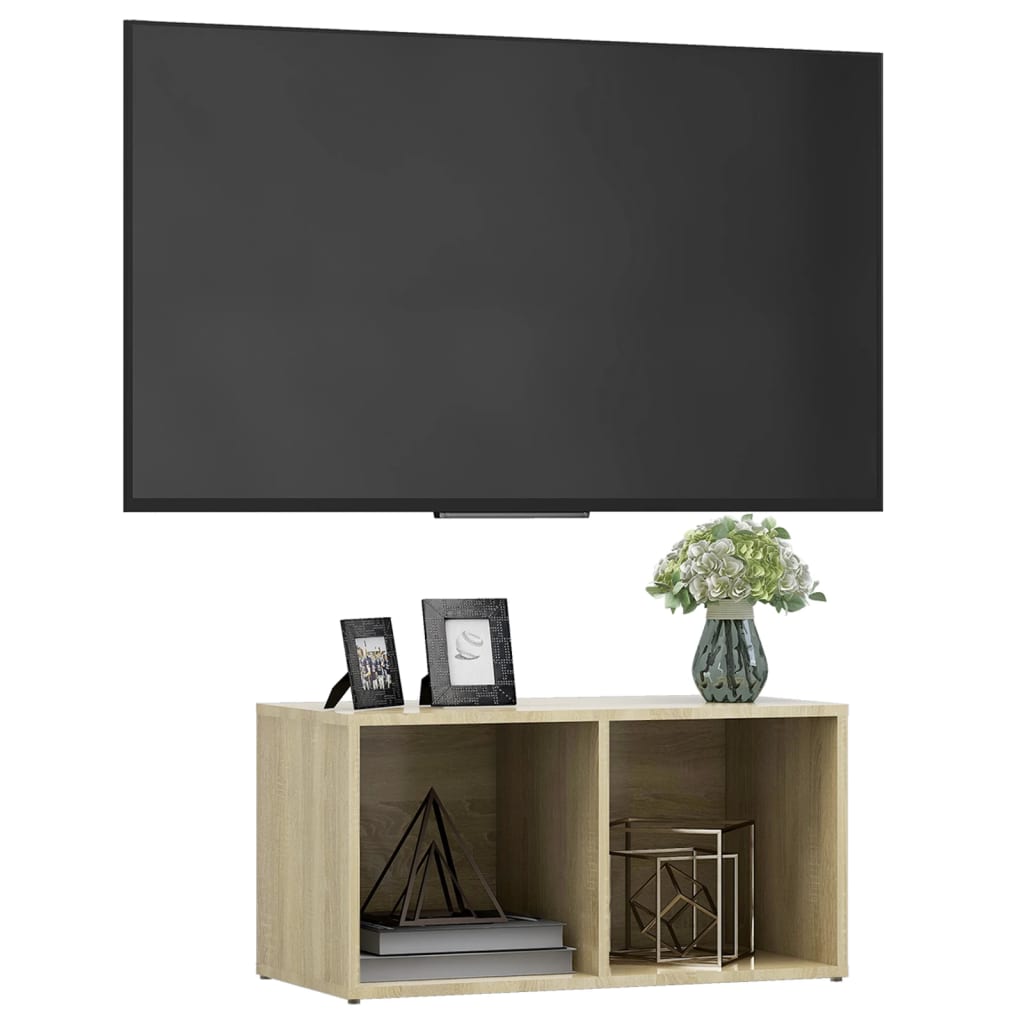 vidaXL Comodă TV, stejar Sonoma, 72x35x36,5 cm, PAL vidaXL Comodă TV, stejar Sonoma, 72x35x36,5 cm, PAL