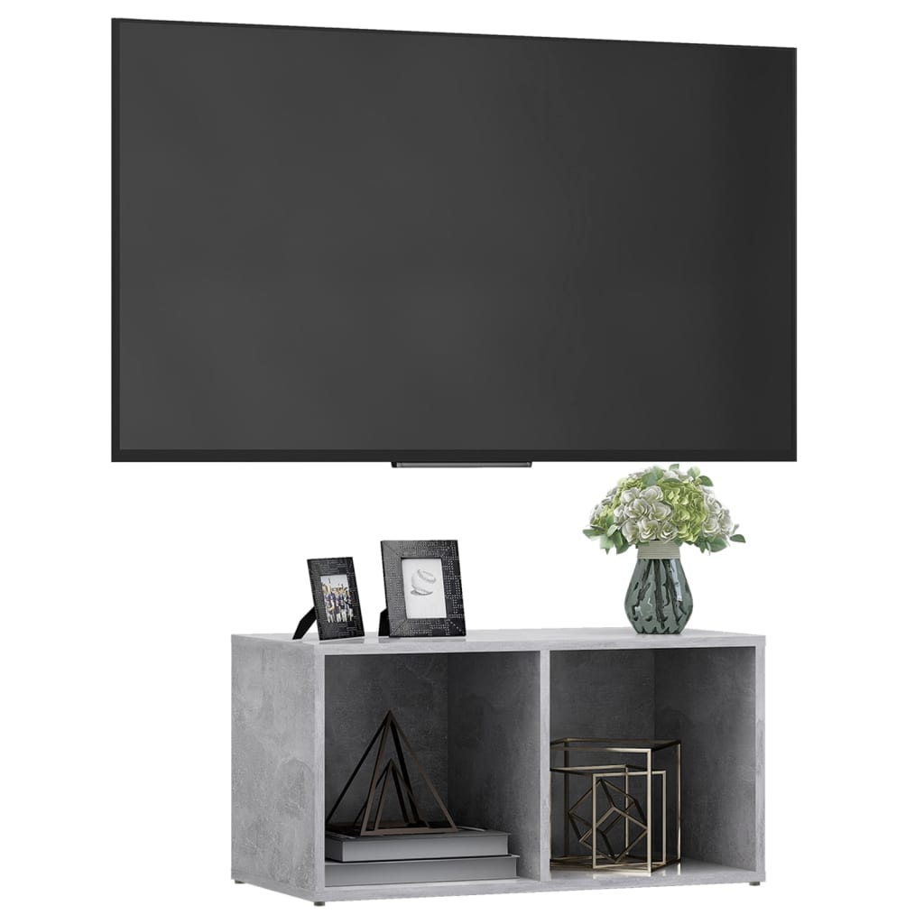 vidaXL Comodă TV, gri beton, 72x35x36,5 cm, PAL vidaXL Comodă TV, gri beton, 72x35x36,5 cm, PAL