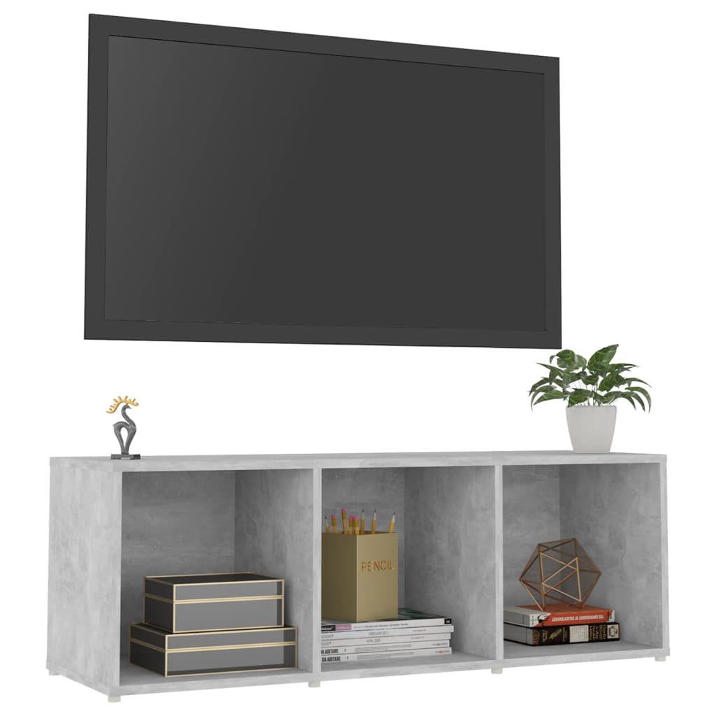 vidaXL Comodă TV, gri beton, 107x35x37 cm, PAL vidaXL Comodă TV, gri beton, 107x35x37 cm, PAL