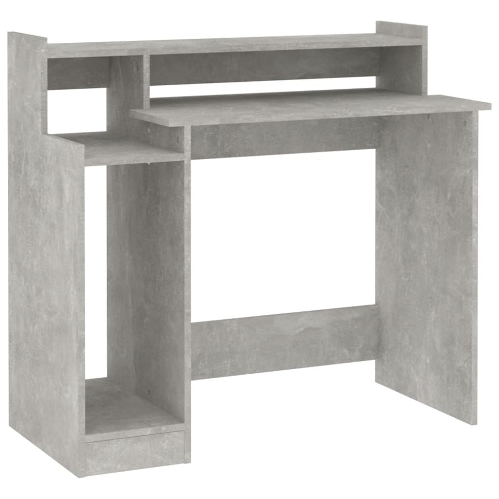 vidaXL Birou cu lumini LED, gri beton, 97x90x45 cm, lemn compozit vidaXL Birou cu lumini LED, gri beton, 97x90x45 cm, lemn compozit