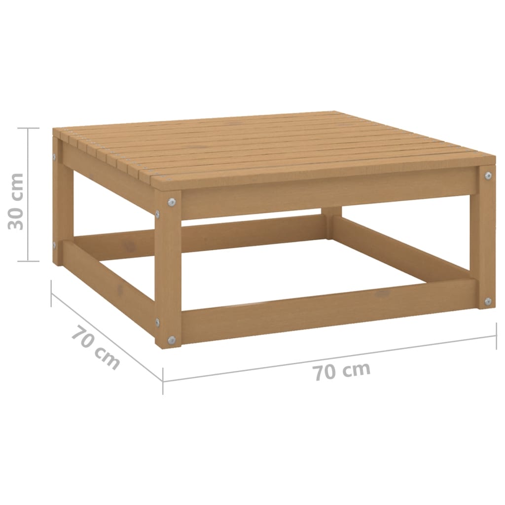 vidaXL Taburet de grădină, maro miere, 70x70x30 cm, lemn masiv de pin vidaXL Taburet de grădină, maro miere, 70x70x30 cm, lemn masiv de pin
