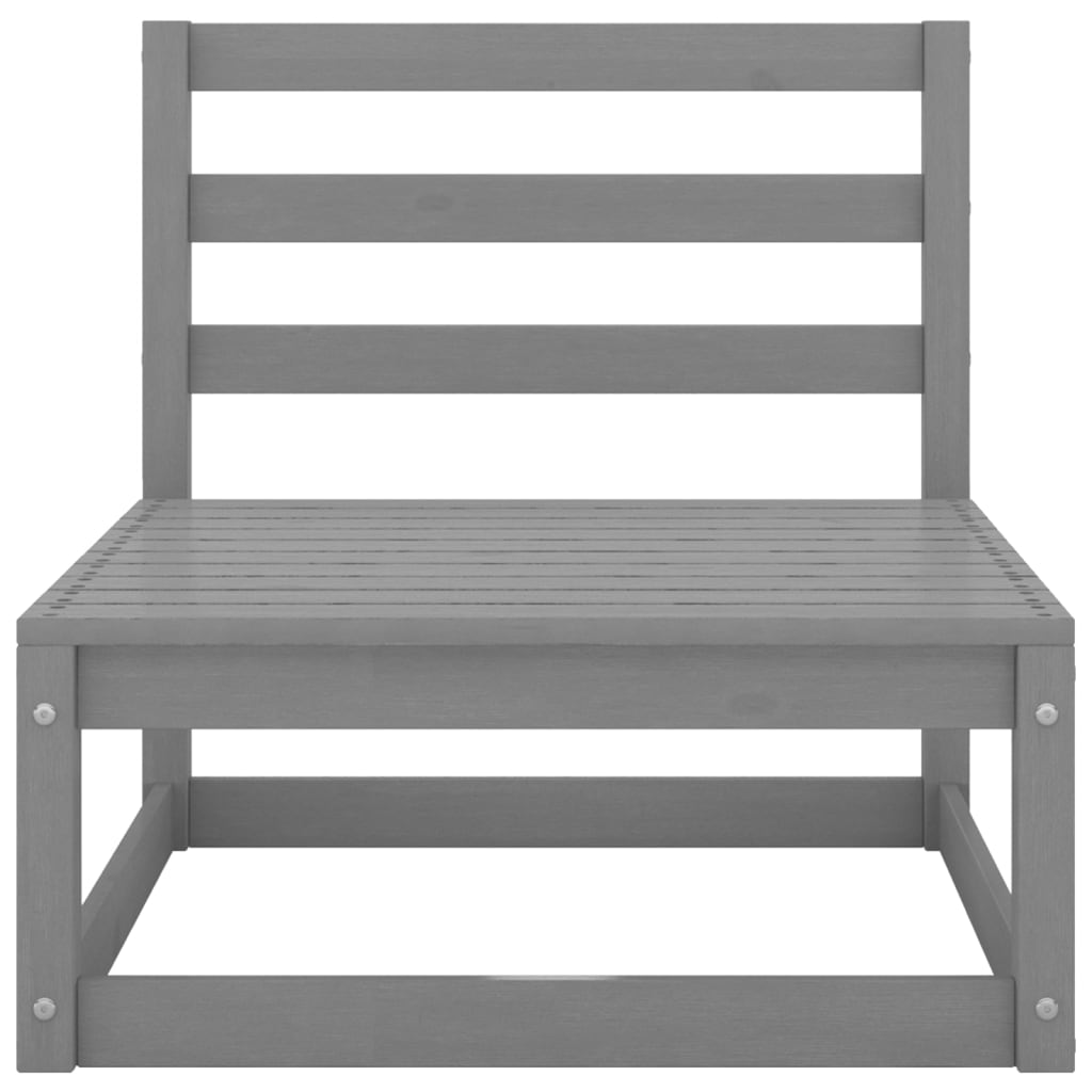 vidaXL Set mobilier de grădină, 2 piese, gri, lemn masiv de pin vidaXL Set mobilier de grădină, 2 piese, gri, lemn masiv de pin