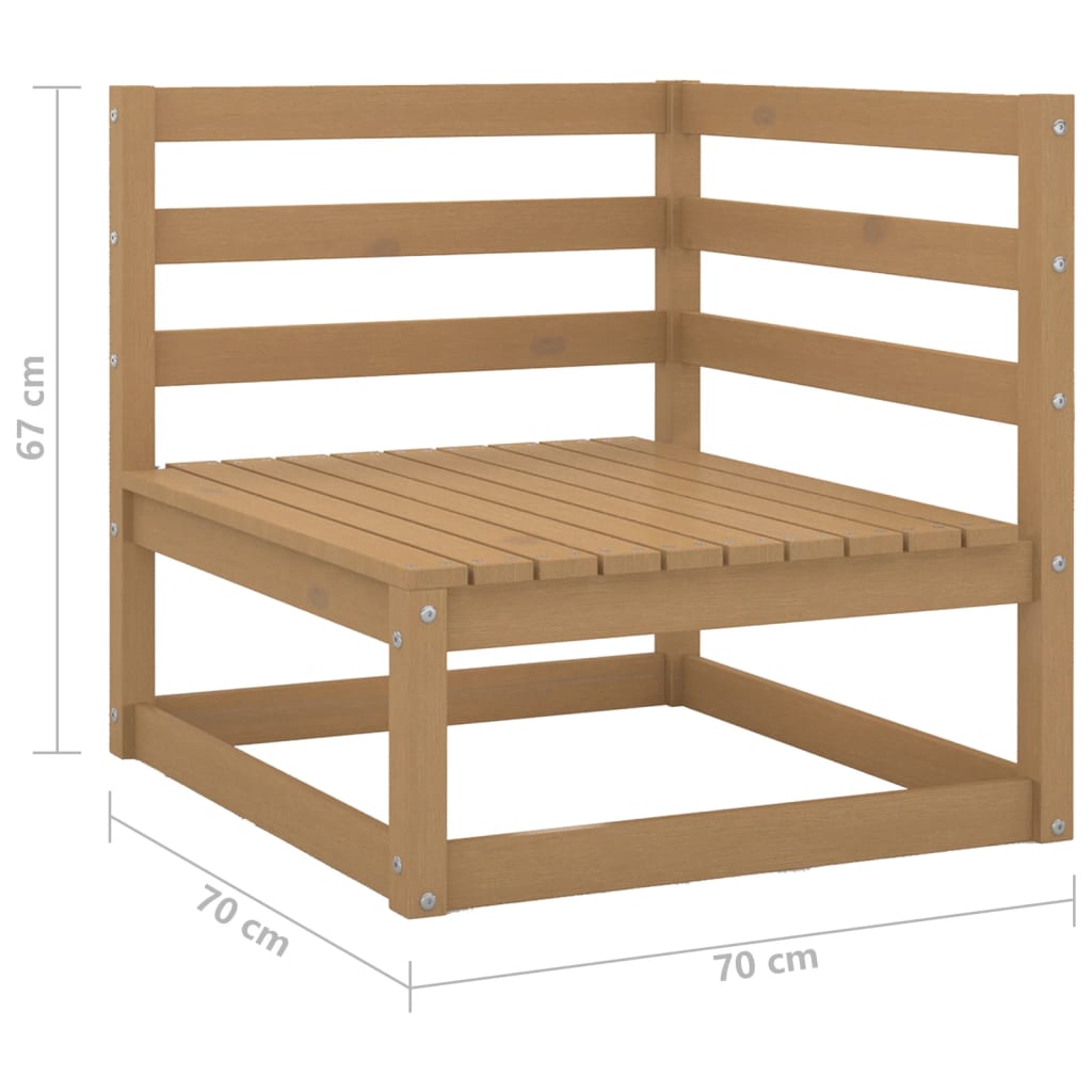 vidaXL Set mobilier de grădină, 2 piese, maro miere, lemn masiv de pin vidaXL Set mobilier de grădină, 2 piese, maro miere, lemn masiv de pin