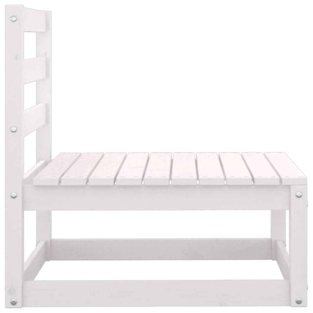 vidaXL Set mobilier de grădină, 2 piese, alb, lemn masiv de pin vidaXL Set mobilier de grădină, 2 piese, alb, lemn masiv de pin