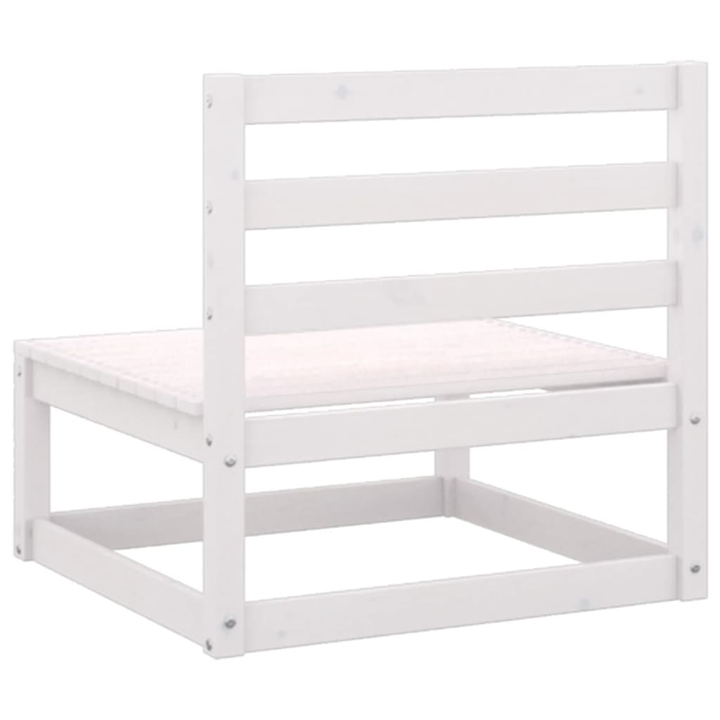 vidaXL Set mobilier de grădină, 2 piese, alb, lemn masiv de pin vidaXL Set mobilier de grădină, 2 piese, alb, lemn masiv de pin