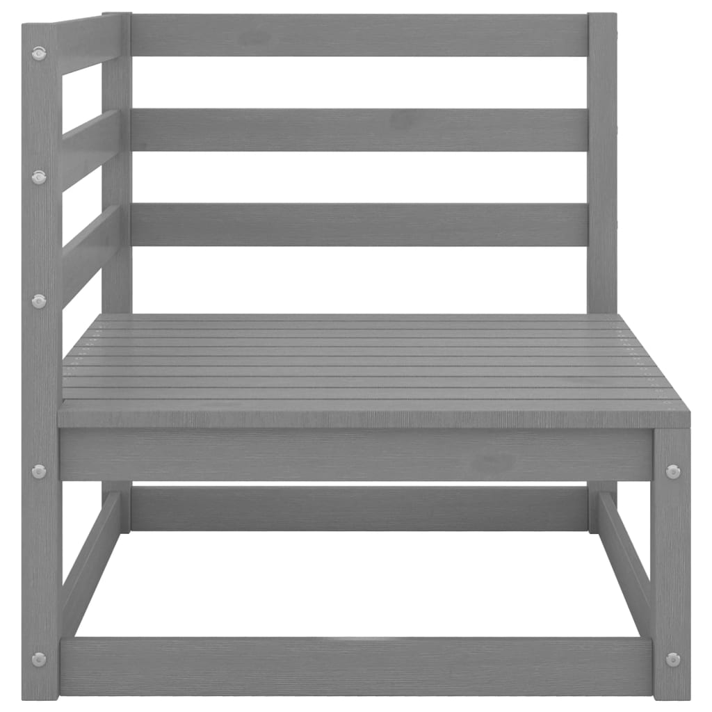 vidaXL Set mobilier de grădină, 3 piese, gri, lemn masiv de pin vidaXL Set mobilier de grădină, 3 piese, gri, lemn masiv de pin