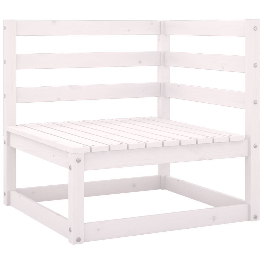 vidaXL Set mobilier de grădină cu perne, 2 piese, alb, lemn masiv pin vidaXL Set mobilier de grădină cu perne, 2 piese, alb, lemn masiv pin