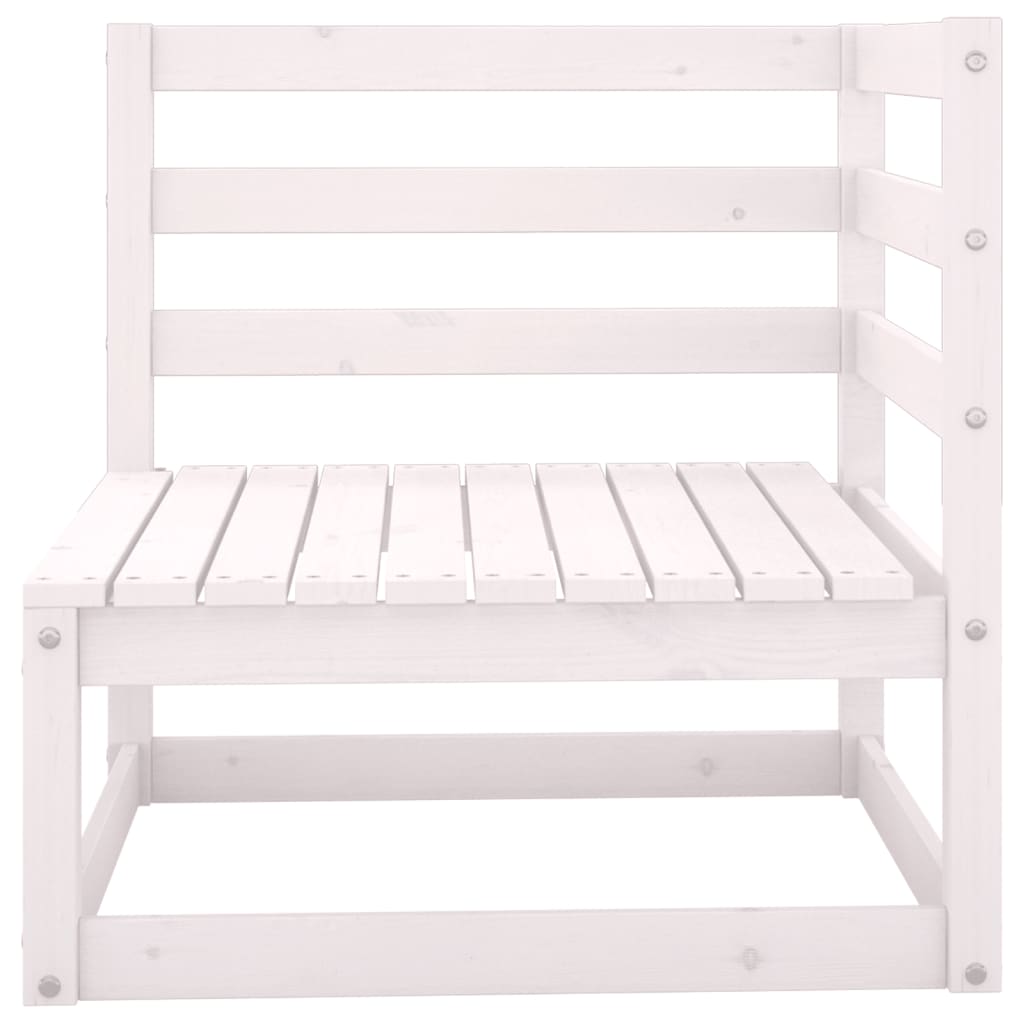vidaXL Set mobilier de grădină cu perne, 2 piese, alb, lemn masiv pin vidaXL Set mobilier de grădină cu perne, 2 piese, alb, lemn masiv pin