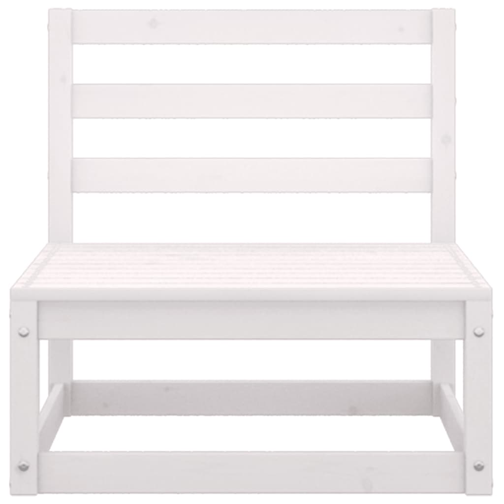 vidaXL Set mobilier de grădină cu perne, 2 piese, alb, lemn masiv pin vidaXL Set mobilier de grădină cu perne, 2 piese, alb, lemn masiv pin